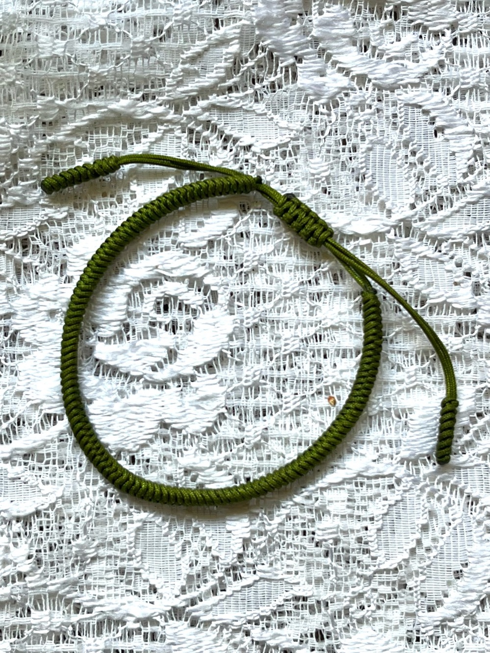 *FreeAddOn Forest Green Corded Bracelet